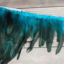 1 metro 1 pieza de plumas de estilo moderno, ribete de tela exquisito de plumas Yongji, cinturón de tela hecho a mano, accesorio de arte de enchufar, decoración de escenario, material para atrapasueños, varita para gatos, ropa, disfraces, accesorios para fiestas y tocados