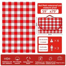 1Pc Large Plastic Thin Waterproof & Sandproof Picnic Mat, Outdoor Blanket - Perfect For Camping, Family & Friends Outings!