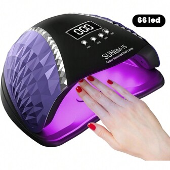 UV LED Nagellampa Professionell nageltork Snabbhärdande lampor 66 pärlor Automatisk sensor och 4 timerinställningar Gellack Torklampor för salong och hem