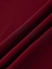 Scacto Vestido largo con falda plisada en línea A, manga farol y cuello redondo de color liso, para uso diario, fiestas en casa y moda modesta, versión holgada