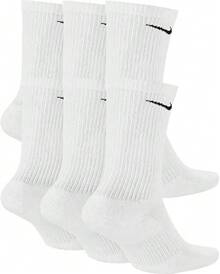 Everyday Plus Cushioned Training Crew Socks (6 Pack) - Men's Dri-Fit EverydayPlus Cushioned | Cotton - White - View 2
