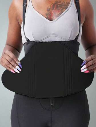 1 st tunn magkompressionsdyna för kvinnor, post-fettsugning bukformad midjedyna med hög elasticitet