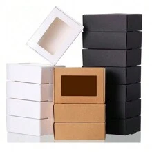 8pcs/16pcs/24pcs Rectangular Gift Box With Window, Suitable For Soap, Candy, Chocolate Packaging, Party Favors - Multicolor - View 7