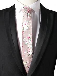 1pc Floral Necktie, Men's Narrow Printed Skinny Tie, Suitable For Daily Wear, Banquet, Wedding, Party - Multicolor - View 3