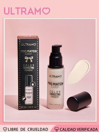 ULTRAMO Base de maquillaje correctora de color, corrector líquido de larga duración y hidratante, obertura natural, textura crema,crema aislante de poros invisible,Para todos los tonos de piel ,1.01 oz (30 ml)