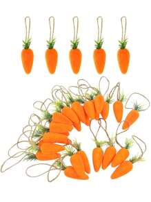 10/20个复活节胡萝卜挂饰 泡沫胡萝卜挂饰 仿真泡泡蔬菜树 家居厨房派对装饰