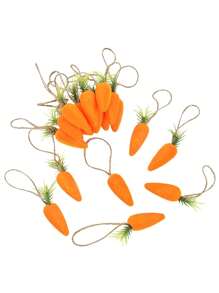 10/20个复活节胡萝卜挂饰 泡沫胡萝卜挂饰 仿真泡泡蔬菜树 家居厨房派对装饰