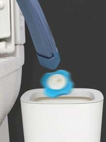 Spazzola per wc monouso con agente detergente integrato, set di spazzola per wc montata a parete, adatta per ciotole del wc, senza zone d'ombra, decorazione bagno estiva
