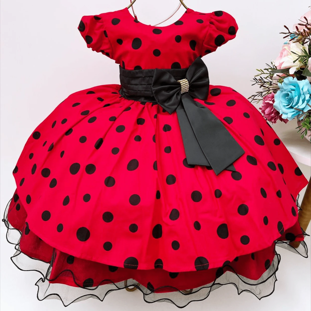 Young Girls Dresses - Đỏ và đen - Xem 1