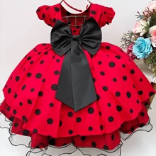 Young Girls Dresses - Đỏ và đen - Xem 3