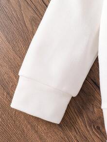 幼儿卡通印花圆领运动衫和运动裤套装 - 紫色 - 查看 4