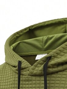 Men's Jacquard Pullover Sweatshirt, Sports Top With Pockets And Ribbed Hem, Spring/Autumn - Mint Green - View 3