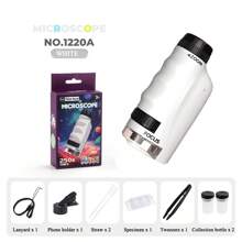 Draagbare handmicroscoop voor kinderen STEM-educatieve zakmicroscoop Thuisschoolset Biologische wetenschap Educatief speelgoed voor kinderen