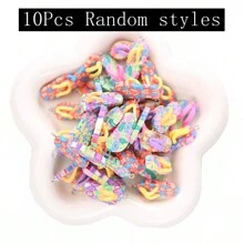 10/20Pcs Random Mini Flip Flop Pendants Clay Flip Flop Charms Colored Polymer Clay Mini Slippers Women's Jewelry Jewelry Making Necklaces Earrings Bracelet Crafts - Multicolor - View 9