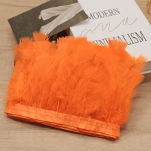 1 yarda de Ribete de tela con plumas de pavo totalmente emplumadas de estilo clásico, accesorio DIY hecho a mano y colorido para decoración de Halloween, fiesta festiva, boda, disfraz de baile, bolso, tocado, decoración de manga