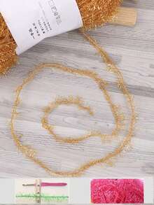 100M/3937IN 50G DIY 闪亮洗碗布纱洗碗巾线玻璃线钩针编织工艺粉彩手工擦洗纱 - 彩色 - 查看 7