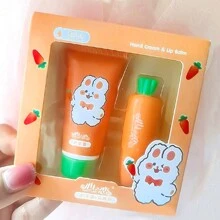 桃子草莓坚果润唇膏护手霜套装礼盒补水保湿秋冬防冻裂修复滋润抚平唇纹礼盒 - 彩色 - 查看 13