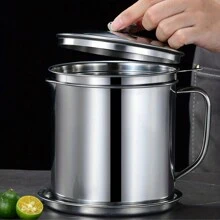 1 cái nồi lọc dầu bằng thép không gỉ - Bạc - Xem 7