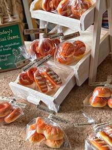 1 件微型面包娃娃屋配件：1/12 1/6 比例逼真法棍面包、甜甜圈、椒盐卷饼面包、厨房和面包店场景装饰 - 彩色 - 查看 5