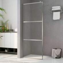 Clear Toughened Glass Walk-In Shower Screen 895 Cm Stylish Modern Design Easy Clean Durable Shower Enclosure - 黑色 - 查看 1