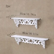 Estantería para pared, estantes flotantes de madera, soporte de estante montado en la pared para decoración - Blanco - Ver 16