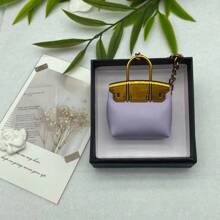 1pc Fashion Creative Oil-Wax Mirrored Effect Valentines Day Gift Mini Bag Pendant With Metal Chain, Cute Keychain Accessory (Without Box) - Multicolor - View 10