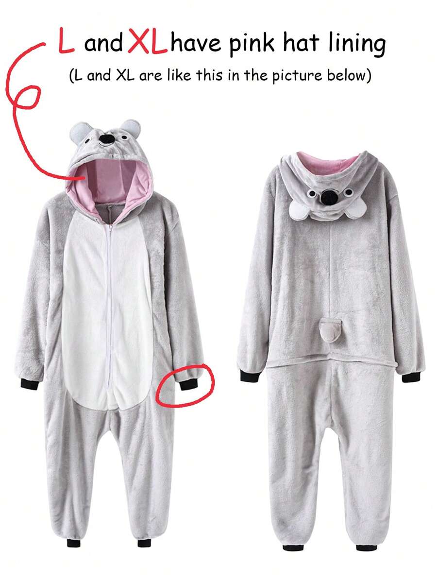 1pc Animal Plush Role Playing Costume, OnePiece Jumpsuit, Warm