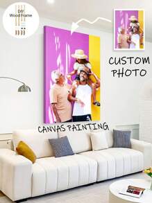 1pc Custom Picture With DIY Frame.Vibrant Personalized Anime, Movies, Family, Wedding, Friends, Pets, And Animal Picture Posters And Prints For Room Decoration - Frameless, High-Quality Materials,Used For Decorate Your Living Room Study Bedroom Garage Office,As Perfect Gift For Family Dinner,Children's Day,Family Member's Birthday,Valentine's Day,Unique Ideal Gifts For Your Lover,Best Friends Graduation