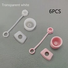 6 件/3 件硅胶防溢盖套装，带圆形防溢盖和矩形盖、吸管盖，适用于 30 盎司/40 盎司杯子，防漏密封配件，节日派对礼物，学校用品 - 彩色 - 查看 18