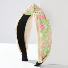 1 Peça Headband de Renda de Poliéster, Estilo Boêmio, Faixa de Cabelo, Tiara de Cabelo
