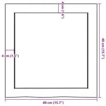 Solid Oak Wall Shelf 40x40 Cm Adjustable Untreated Wood Storage Solution For Home Decor Gifts - Brown - View 9