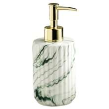 1 pieza Dispensador de jabón cerámico de 350ml con bomba rellenable para jabón líquido, champú, gel de ducha, jabón de manos, acondicionador, detergente de cocina, botella dispensadora de loción para el baño, hotel, hogar, cocina, lavadora - Accesorios de moda para el hogar