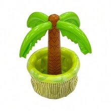 1/2 Pcs Large Inflatable Coconut Ice Bucket, Inflatable Water Sport Accessories, Inflatable Palm Tree Drink Holder, Suitable For Water Parties, Pool Parties, PVC Coconut Tree New Year Gift, Beach Essentials, Beach Accessories, Pool Float - Green - View 11
