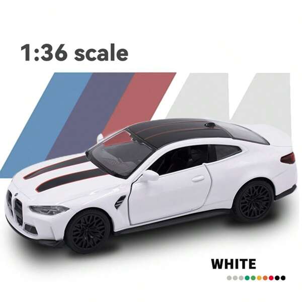 Simulação 1:36 Liga BMW M4 CSL Modelo de Carro Esportivo Infantil Brinquedo Acessórios de Carro Pode Abrir, Colecionar Presentes, Presentes de Aniversário