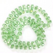 1 串刻面轮算盘水晶玻璃珠适用于制作珠宝 DIY 手链项链配件 - 車輪 - 查看 16