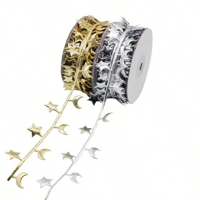 10米星月丝带，工艺丝带，开斋节装饰，家居装饰