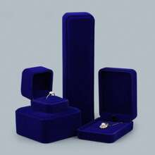 1 pièce Boîte de rangement pour bijoux en velours, organisateur de bijoux rose, convient pour la maison, peut ranger les colliers, bracelets, bracelets joncs, bagues, boucles d'oreilles et autres bijoux, emballage cadeau idéal pour la Saint-Valentin, la Fête des Mères, la Fête des Pères, Noël, anniversaire, Thanksgiving et autres fêtes - Multicolore - Voir 3