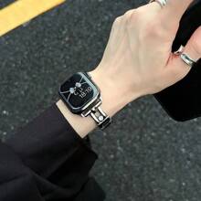 Leren bandje compatibel met -bandje compatibel met -bandje 8/9/7/6/5/4/3/2/1-serie, compatibel met -bandje Ultra40mm 44 41 45 49 42 38mm Damesmode-armbandaccessoires, niet benauwend, comfortabel om te dragen en past perfect om de pols.