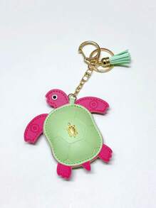 1pc Leather Turtle Ornament, Leather Turtle Bag Pendant Charm, Versatile Car Key Chain, Small Gift - Multicolor - View 18