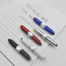 1pc Luminous Finger Gyro Pen - High-Performance Multifunctional Ballpoint With Mesmerizing Rotating Lights - Fun, Stress-Relieving Back To School