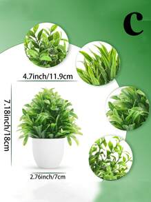 4 piezas de plantas artificiales en maceta, plantas falsas pequeñas para decoración interior del hogar, flores artificiales para alféizar de ventana, baño, pared, escritorio de oficina, oficina, cocina, decoración de estilo campestre, regalos de cumpleaños y graduación, decoración de jardín, plantas para exteriores, jardinería, flores falsas