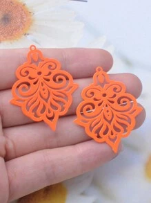 6pcs Brass Colorful Filigree Charms Gold-Color DIY Jewelry Earring Pendant Making - 6 Pendants - View 10