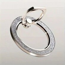 Soporte magnético de metal giratorio a 360° con hebilla de polvo de rhinestone, compatible con teléfonos Android y , regalo para cumpleaños, familia y amigos, anillo de dedo, agarre de teléfono, accesorios de teléfono