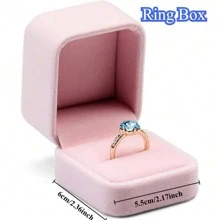 1 pièce Boîte de rangement pour bijoux en velours, organisateur de bijoux rose, convient pour la maison, peut ranger les colliers, bracelets, bracelets joncs, bagues, boucles d'oreilles et autres bijoux, emballage cadeau idéal pour la Saint-Valentin, la Fête des Mères, la Fête des Pères, Noël, anniversaire, Thanksgiving et autres fêtes - Multicolore - Voir 8