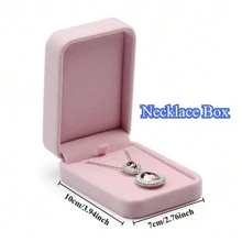 1 pièce Boîte de rangement pour bijoux en velours, organisateur de bijoux rose, convient pour la maison, peut ranger les colliers, bracelets, bracelets joncs, bagues, boucles d'oreilles et autres bijoux, emballage cadeau idéal pour la Saint-Valentin, la Fête des Mères, la Fête des Pères, Noël, anniversaire, Thanksgiving et autres fêtes - Multicolore - Voir 7