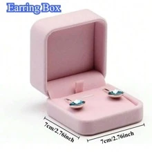 1 pièce Boîte de rangement pour bijoux en velours, organisateur de bijoux rose, convient pour la maison, peut ranger les colliers, bracelets, bracelets joncs, bagues, boucles d'oreilles et autres bijoux, emballage cadeau idéal pour la Saint-Valentin, la Fête des Mères, la Fête des Pères, Noël, anniversaire, Thanksgiving et autres fêtes - Multicolore - Voir 10