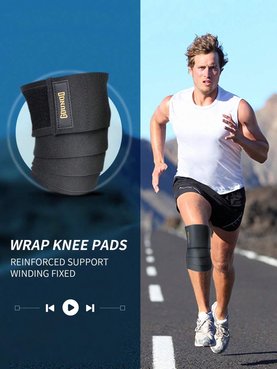 GOUNOD Fitness Knee Wraps For Powerlifting , Compression Knee Sleeve ...