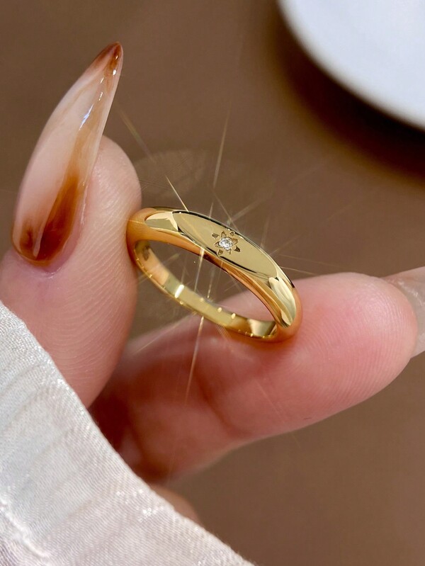 1 peça de anel de prata esterlina 925 com estrela de seis pontas e zircônia cúbica exclusiva para mulheres, joias finas para presente de festa, presente de aniversário, uso diário