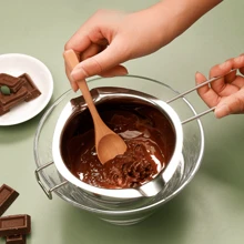 Petite casserole en acier inoxydable, pot de fusion résistant à l'eau, pot de chauffage et de fusion pour le beurre et le chocolat, bol de fusion de beurre et de fromage avec poignée, ustensiles de cuisine pour faire fondre les fruits de mer
