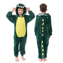 Verde dinosaurio con capucha Pijamas afelpadas de niña calientitas mameluco unisex niños  navideñas familiares grande disfraz anime cosplay  Costumes, pijamas de franela  para bebe ropa de cartoon  invierno mamelucos edad 4-14 , monos de dibujos animales completas,Cosplay halloween disfraces de Halloween y Chiristmas  ropa para el hogar regalo dormir afelpadas y felpa franela , conjunto chicas peluche termicas jovencitas y adolescentes Pantalón abotonados bonitas preadolescente - Verde Oscuro - Ver 1